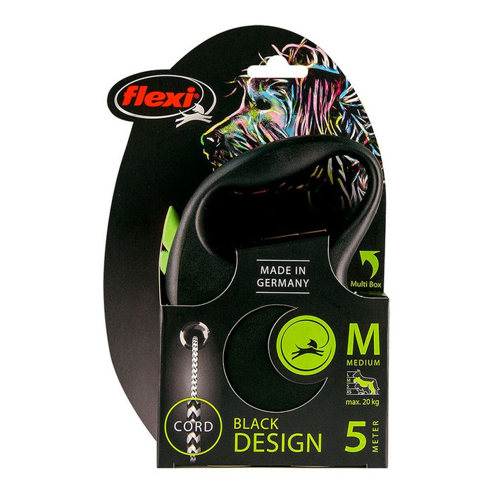 Dog Lead Flexi BLACK DESIGN 5 m Size M Green